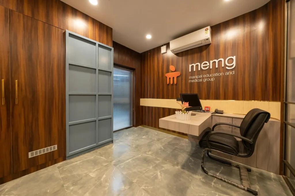 manipal education & medical group, Delhi corporate office interior by Nack Studios.
