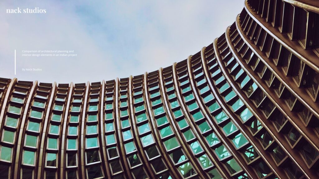 Comparison of architectural planning and interior design elements in an Indian project